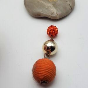 Orange fall time spool‎ necklace pendant